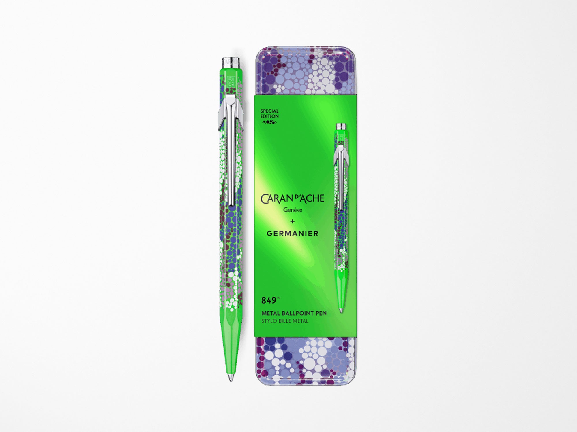 Caran D'Ache 849 Ballpoint Pen Kevin Germanier Neon Green