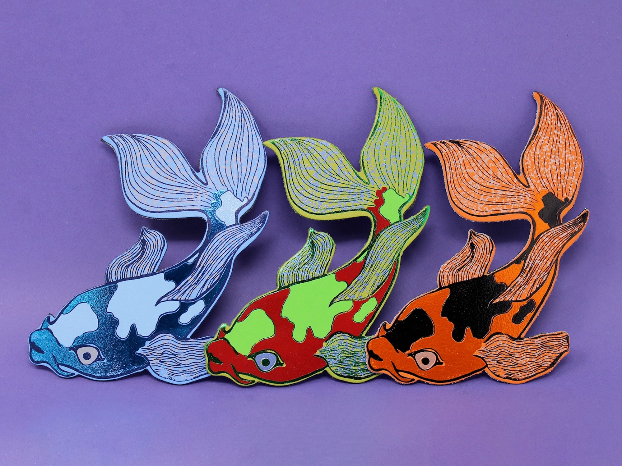 Leather Fish Magnet