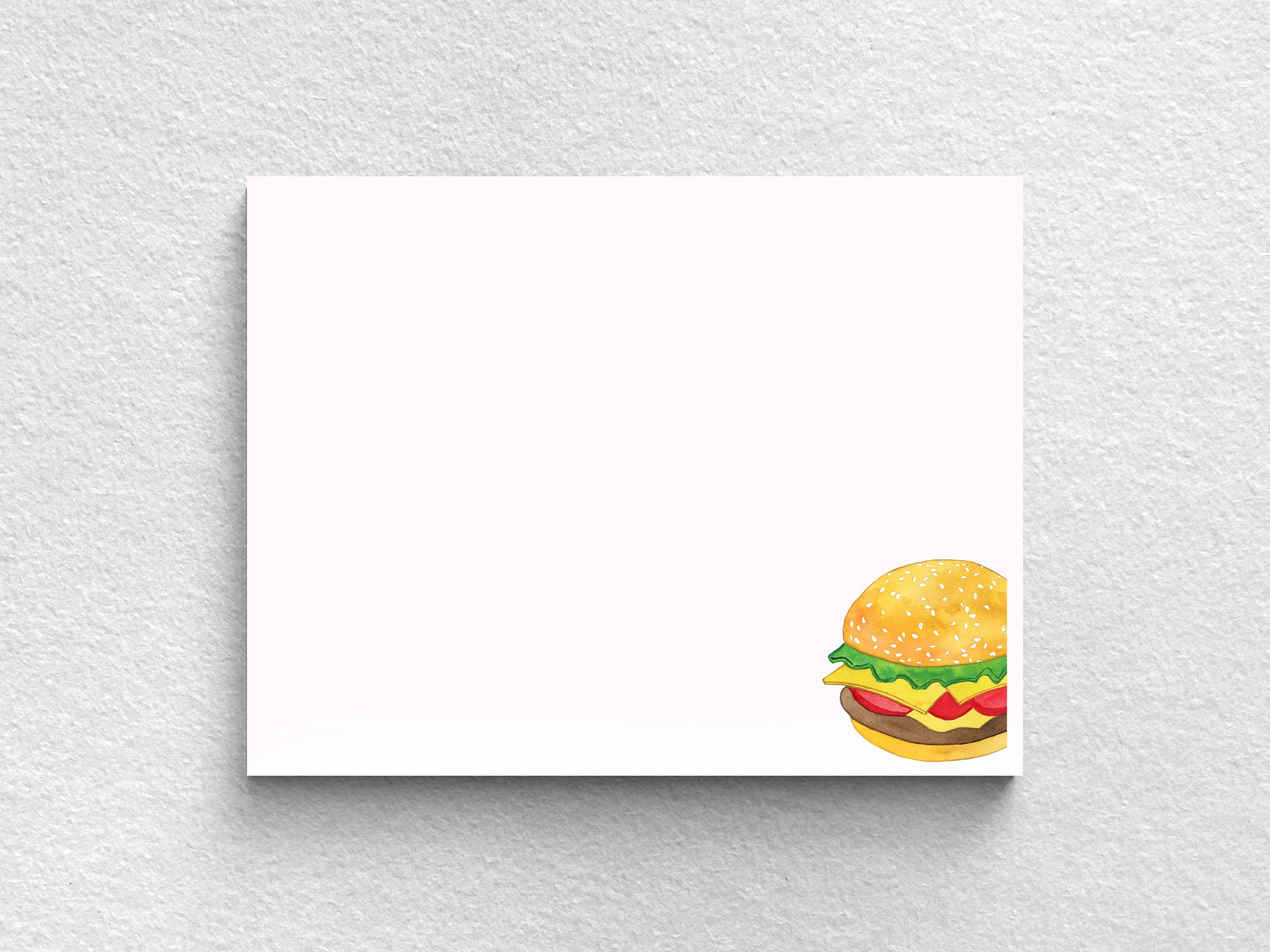 Hamburger Flat Notecards Set of 10